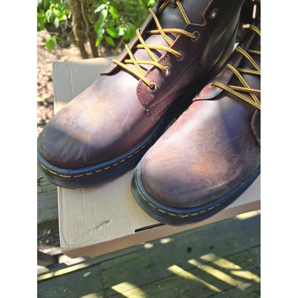 Dr.‎ Martens Crewson Dark Brown Crazy Horse Leather Boots Size US Men's 14 New